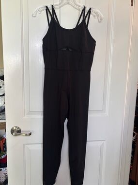 EUC LOVESOFT Black Women's Strappy Yoga One Piece size L